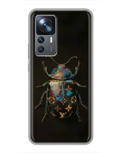 Чехол для Xiaomi 12T Pro с картинкой «LV — мраморный принт»