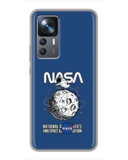 Чехол для Xiaomi 12T Pro с картинкой «NASA — лунная миссия»