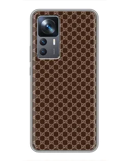 Чохол для Xiaomi 12T Pro з картинкою «Gucci — шоколадна сітка»