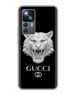 Чохол для Xiaomi 12T Pro з картинкою «Gucci — срібний лев»