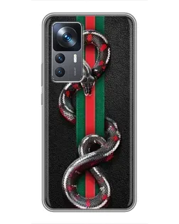 Чохол для Xiaomi 12T Pro з картинкою «Gucci — змія на смузі»