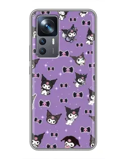 Чехол для Xiaomi 12T Pro с картинкой «Kuromi — паттерн»