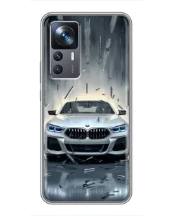 Чехол для Xiaomi 12T Pro с картинкой «BMW в свете фар»
