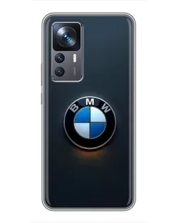 Чехол для Xiaomi 12T Pro с картинкой «Логотип BMW — минимализм»