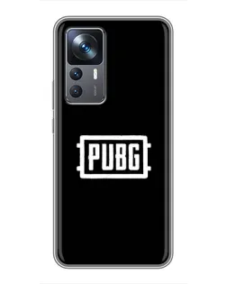 Чехол для Xiaomi 12T Pro с картинкой «Лого BMW — металлический блеск»