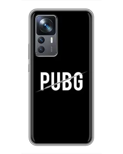 Чехол для Xiaomi 12T Pro с картинкой «PUBG — белый логотип»