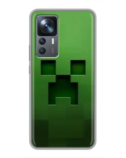Чехол для Xiaomi 12T Pro с картинкой «Крипер микро-дизайн»