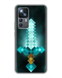 Чехол для Xiaomi 12T Pro с картинкой «Алмазный меч неон»