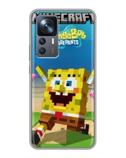 Чохол для Xiaomi 12T Pro з картинкою «Губка Боб Minecraft» Чохол для Xiaomi 12T Pro з картинкою «Губка Боб Minecraft»