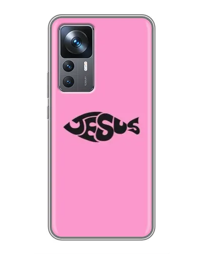 Чехол для Xiaomi 12T Pro с картинкой «Розовый символ Jesus» Чехол для Xiaomi 12T Pro с картинкой «Розовый символ Jesus»