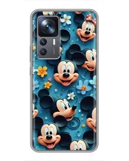 Чехол для Xiaomi 12T Pro с картинкой «Паттерн Микки и Минни»