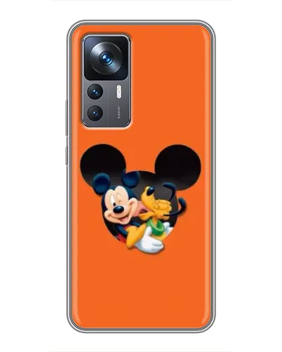 Чехол для Xiaomi 12T Pro с картинкой «Сердце Микки Минни»