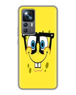 Чехол для Xiaomi 12T Pro с картинкой «Минималистичный Спанч Боб»