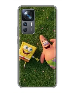 Чехол для Xiaomi 12T Pro с картинкой «Друзья на лужайке»