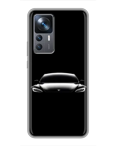 Чехол для Xiaomi 12T Pro с картинкой «Фары Tesla Night»