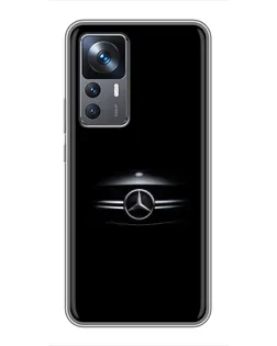 Чехол для Xiaomi 12T Pro с картинкой «Mercedes — абстрактные линии»