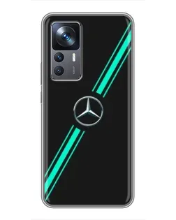 Чехол для Xiaomi 12T Pro с картинкой «Спортивные линии Mercedes»
