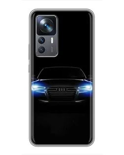 Чехол для Xiaomi 12T Pro с картинкой «Audi в неоне»