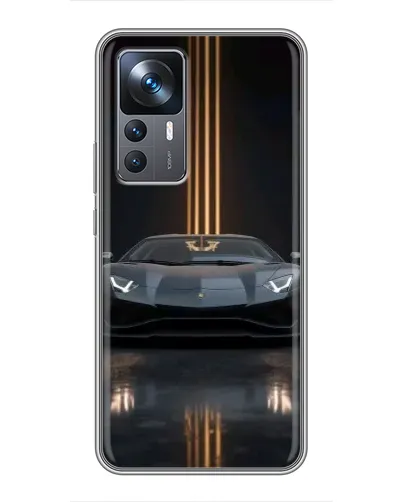 Чехол для Xiaomi 12T Pro с картинкой «Lamborghini золотые линии»