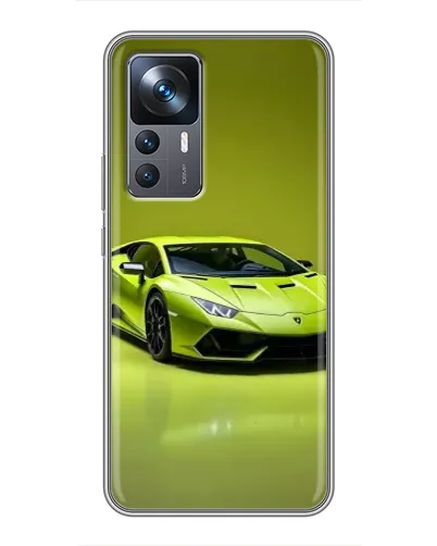 Чехол для Xiaomi 12T Pro с картинкой «Салатовый Lamborghini Huracan»