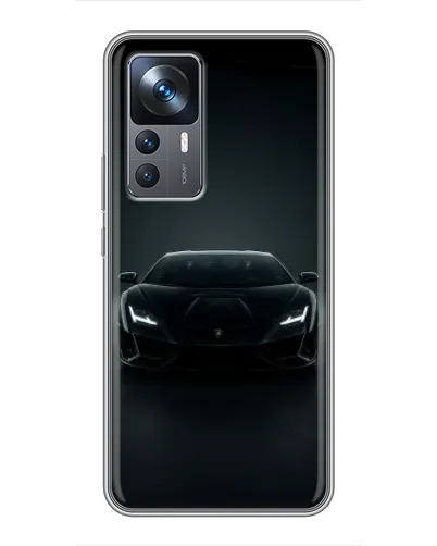 Чехол для Xiaomi 12T Pro с картинкой «Черный Lamborghini Aventador»