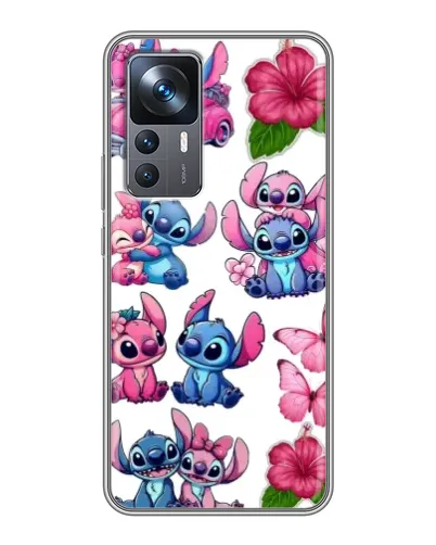 Чехол для Xiaomi 12T Pro с картинкой «Стикеры Stitch и Angel»