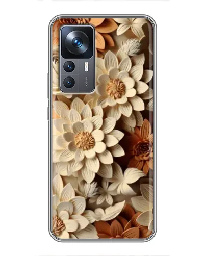 Чехол для Xiaomi 12T Pro с картинкой «Бежевый флористический декор» Чехол для Xiaomi 12T Pro с картинкой «Бежевый флористический декор»