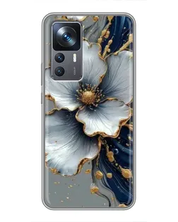 Чохол для Xiaomi 12T Pro з картинкою «Біла квітка та золотий флюїд» Чохол для Xiaomi 12T Pro з картинкою «Біла квітка та золотий флюїд»