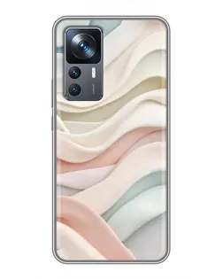Чехол для Xiaomi 12T Pro с картинкой «Пастельные нежные волны»