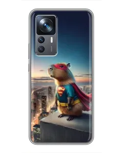 Чехол для Xiaomi 12T Pro с картинкой «Капи-мен супергерой»