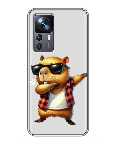Чехол для Xiaomi 12T Pro с картинкой «Капибара рэпер даб»