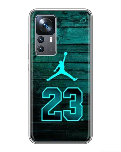 Чехол для Xiaomi 12T с картинкой «Jordan Cyan 23»
