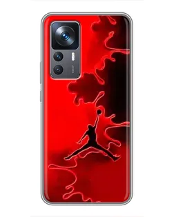 Чехол для Xiaomi 12T с картинкой «Jordan Red Smoke»