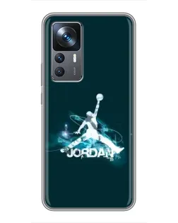 Чехол для Xiaomi 12T с картинкой «Jordan Blue Fire»