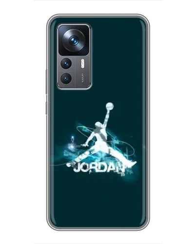 Чехол для Xiaomi 12T с картинкой «Jordan Blue Fire»