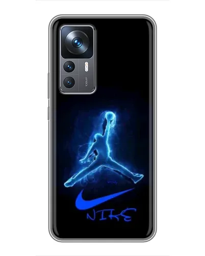 Чехол для Xiaomi 12T с картинкой «Jordan Neon Blue»