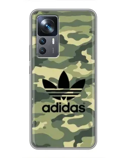 Чехол для Xiaomi 12T с картинкой «Милитари стиль Adidas»