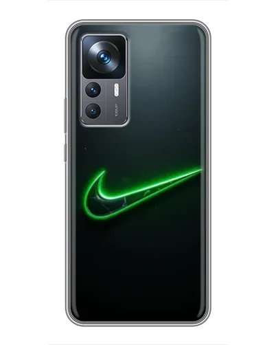 Чехол для Xiaomi 12T с картинкой «Неоновый контур Nike» Чехол для Xiaomi 12T с картинкой «Неоновый контур Nike»