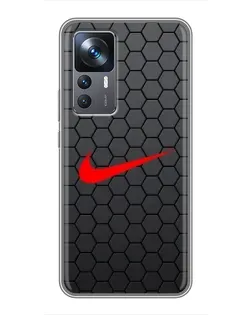 Чехол для Xiaomi 12T с картинкой «Nike — карбоновая сетка» Чехол для Xiaomi 12T с картинкой «Nike — карбоновая сетка»