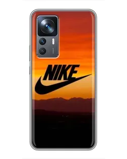 Чехол для Xiaomi 12T с картинкой «Nike — вечерний горизонт»