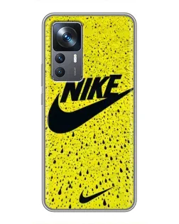Чехол для Xiaomi 12T с картинкой «Желтый текстурный Nike»