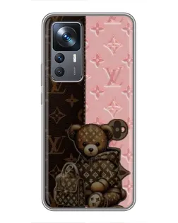 Чохол для Xiaomi 12T з картинкою «Ведмедик у стилі LV»