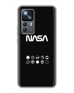 Чехол для Xiaomi 12T с картинкой «NASA — технический принт»