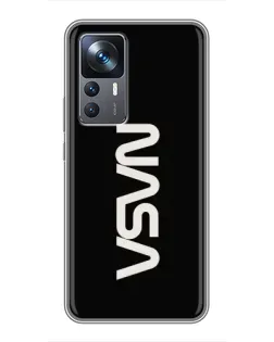 Чехол для Xiaomi 12T с картинкой «NASA — вертикальный логотип»