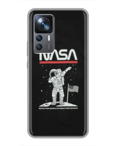 Чехол для Xiaomi 12T с картинкой «NASA — шагаем по Луне» Чехол для Xiaomi 12T с картинкой «NASA — шагаем по Луне»