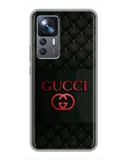 Чохол для Xiaomi 12T з картинкою «Gucci — стьобаний чорний»