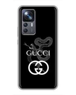 Чохол для Xiaomi 12T з картинкою «Gucci — срібна змія»