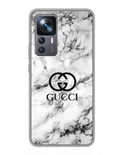 Чохол для Xiaomi 12T з картинкою «Gucci — мармуровий шик»