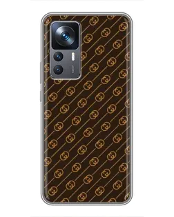 Чохол для Xiaomi 12T з картинкою «Gucci — золоті діагоналі»