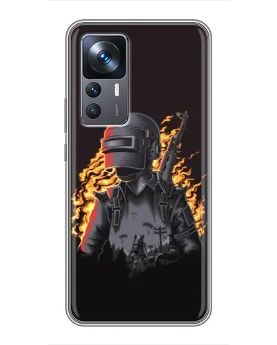 Чехол для Xiaomi 12T с картинкой «PUBG — огненный силуэт» Чехол для Xiaomi 12T с картинкой «PUBG — огненный силуэт»